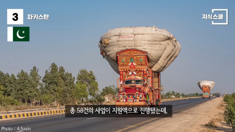 과거엔 한국(KR)을 원조했고 지금은 한국의 원조를 받는 나라들