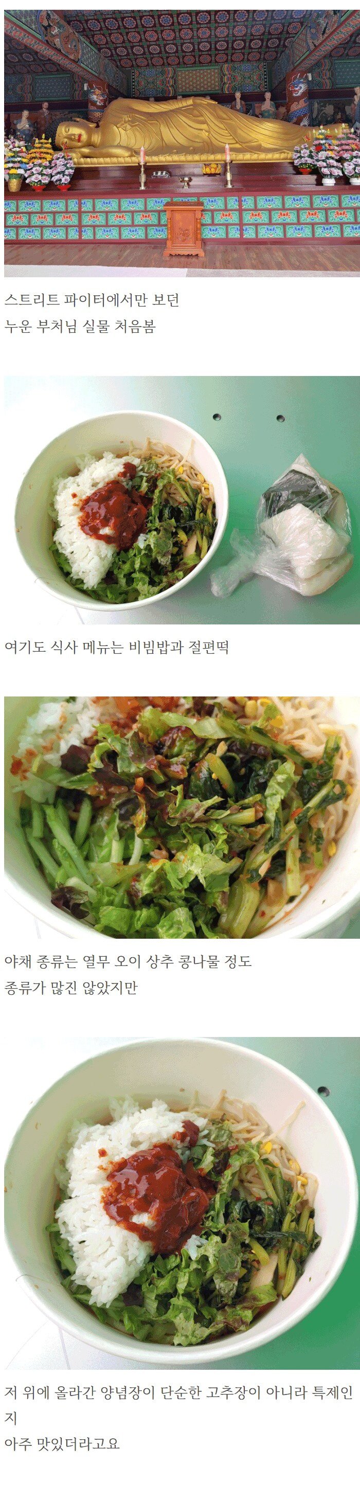 석가탄신일에 절에 가서 비빔밥 얻어 먹은 사람