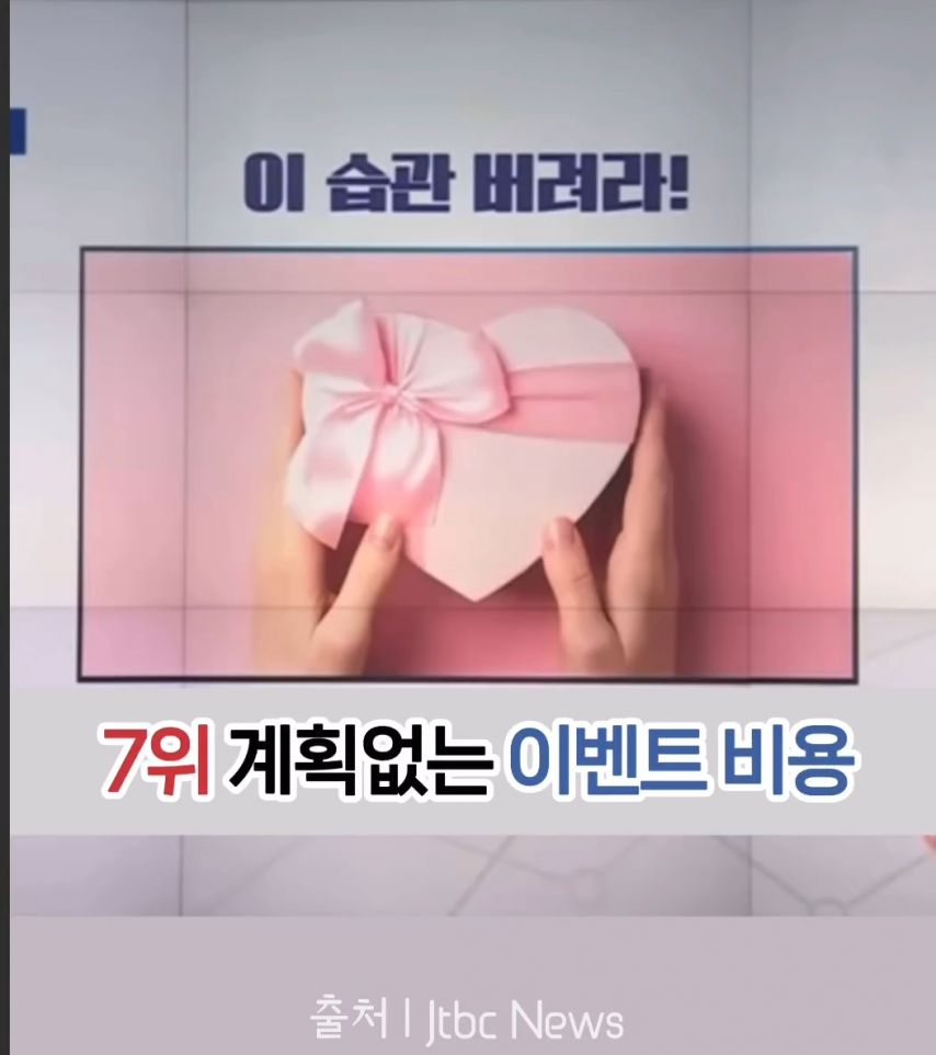 가난해지는 소비습관 1위~10위