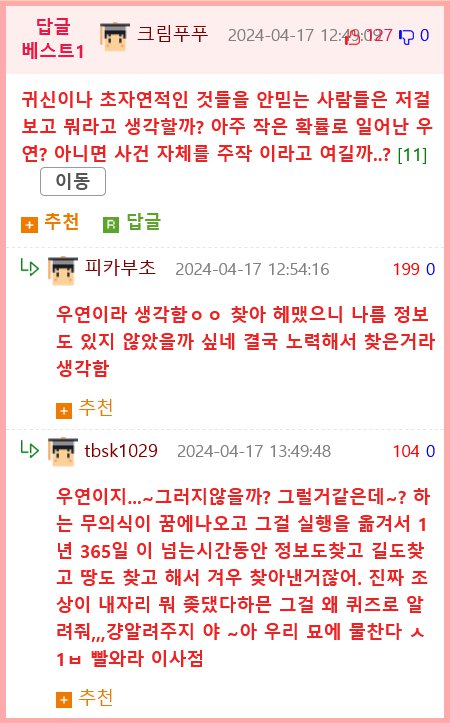 꿈에서 조상 묘 찾으라는 계시 받고 무작정 돌아다녀서 찾은 남자