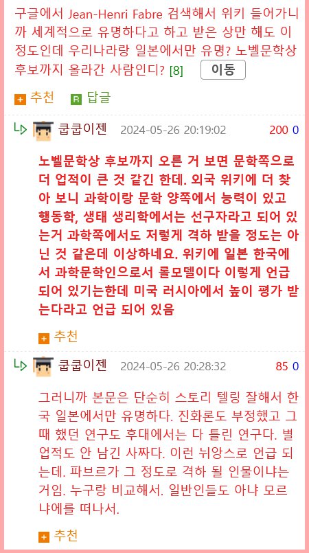 파브르는 사실 한국,일본에서만 유명하다!?