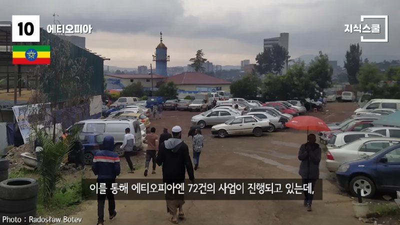 과거엔 한국(KR)을 원조했고 지금은 한국의 원조를 받는 나라들