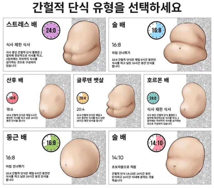 신빙성 1도 없는 배모양에 따른 간헐적 단식