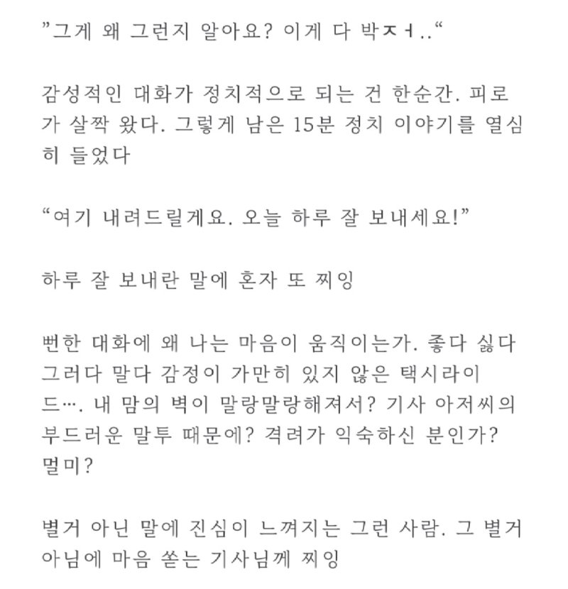 에세이 한 권 읽는 느낌이라는 연예인 블로그 글 .jpg