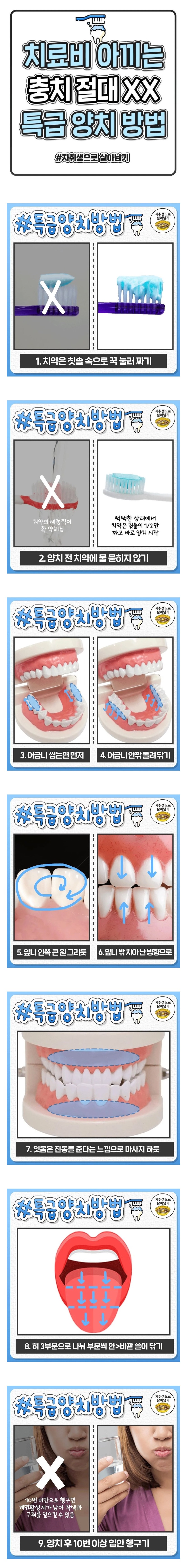 충치 치료비 아끼는 양치 방법