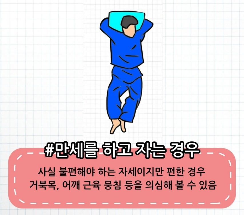 수면자세별 의심 질환