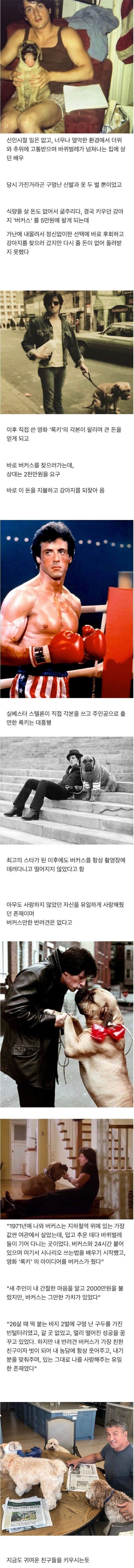 식량 살 돈이 없어 키우던 강아지를 5만원에 판 배우