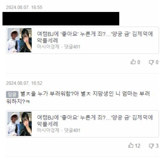 공식 고소 공지 떴다는 QWER 악플 수준.jpg