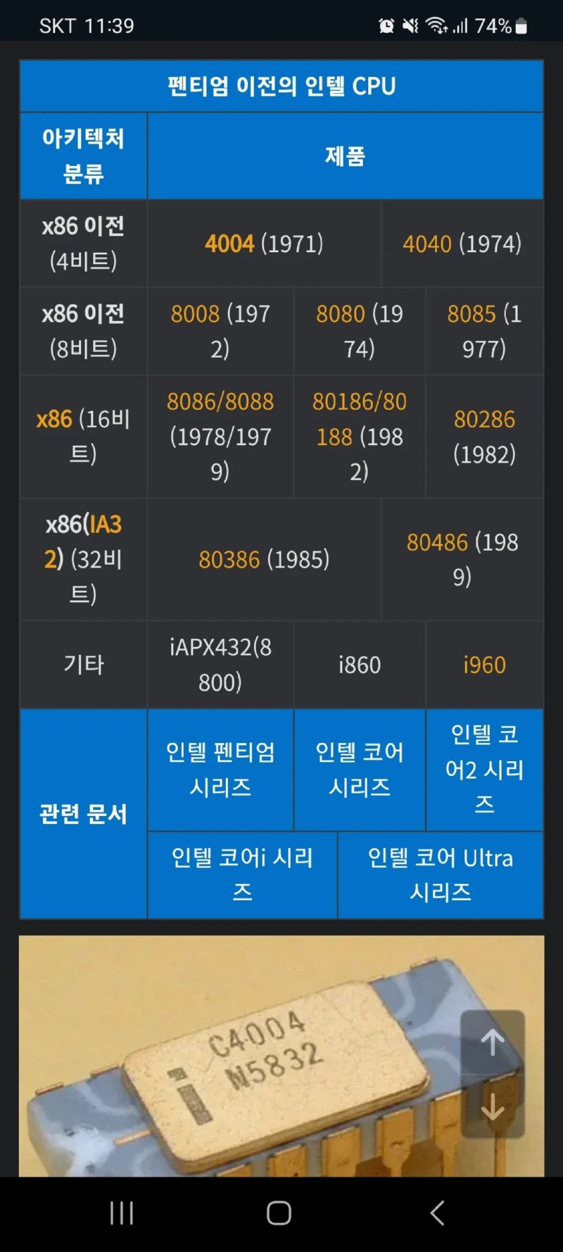 50년 된 4비트 cpu 로 최근 os 구동하기