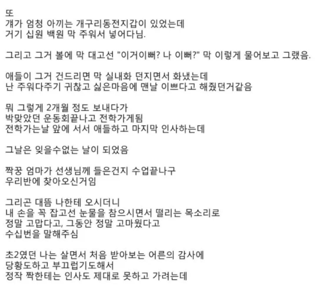 다운증후군 짝꿍이 준 지갑