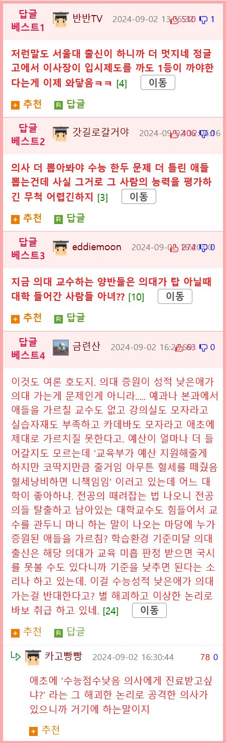 슈카) 수능 점수와 좋은 의사가 무슨 관계가 있어?