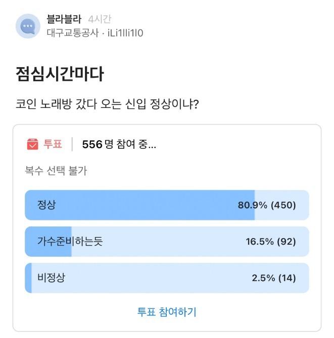 점심시간마다 코노가는 신입 논란