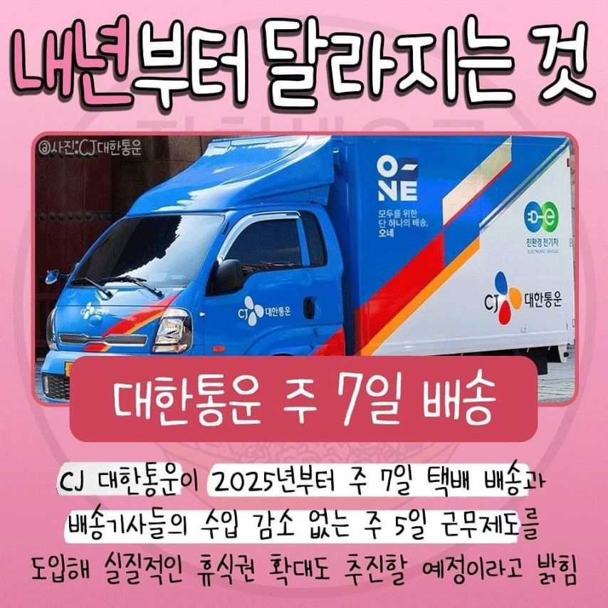 내년 2025년부터 바뀌는 것들