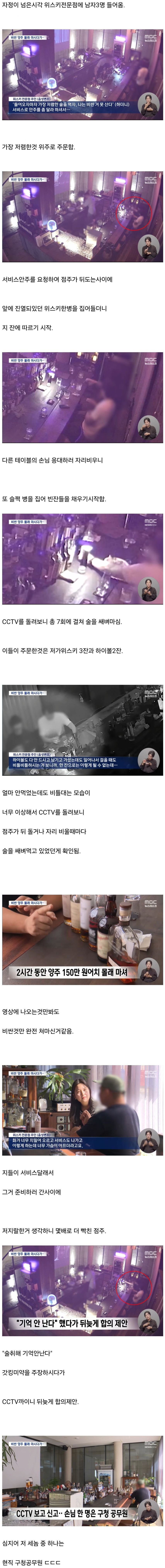 주문한 술 양에 비해 이상하게 많이 취한 손님들