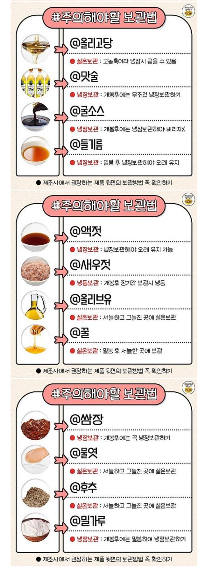 자취생 냉장보관 해야할 식재료