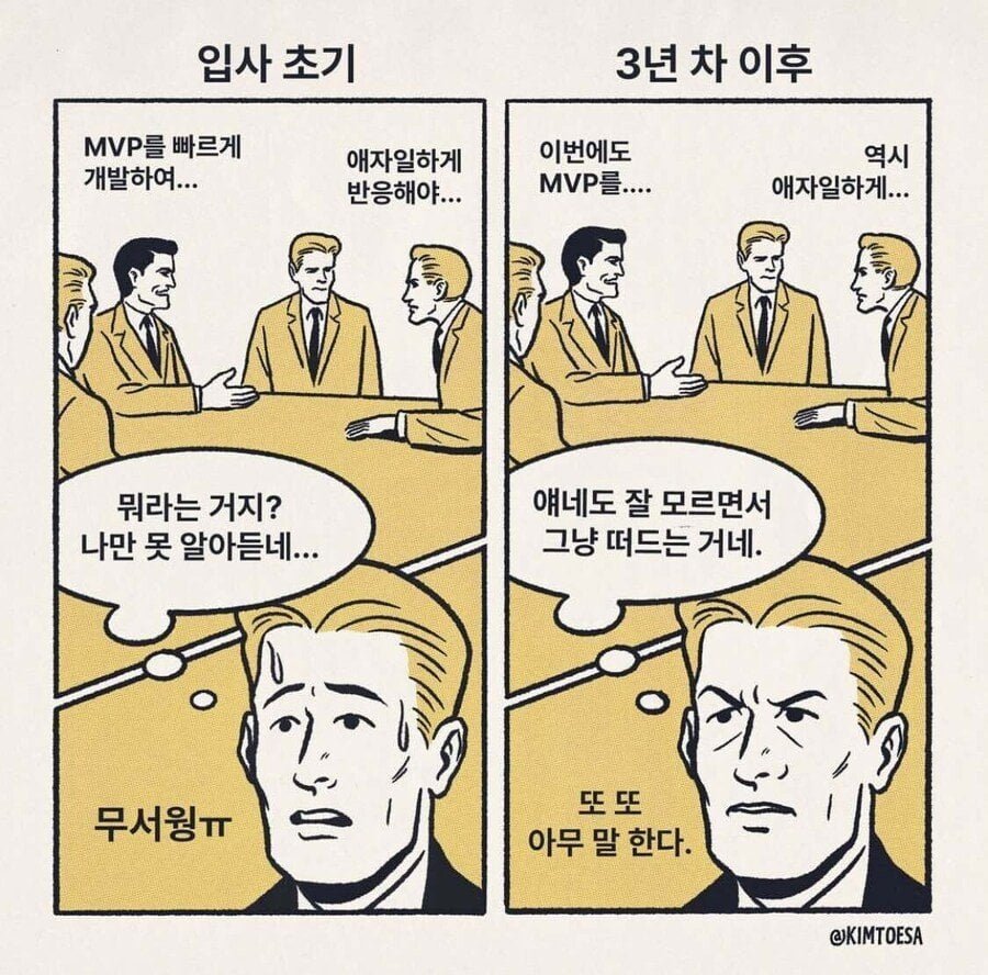 입사 초기 vs 3년 차