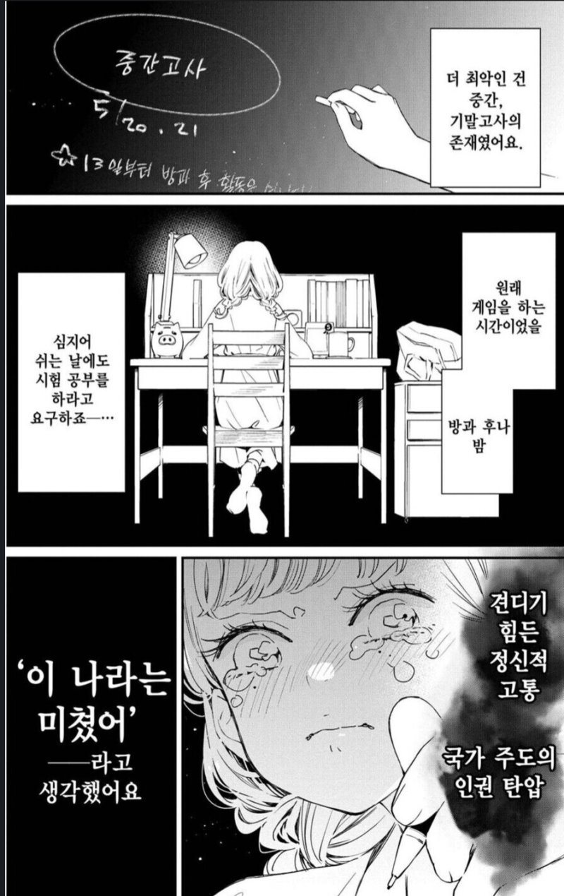 중학생이 이 나라는 미쳤다고 생각한 이유
