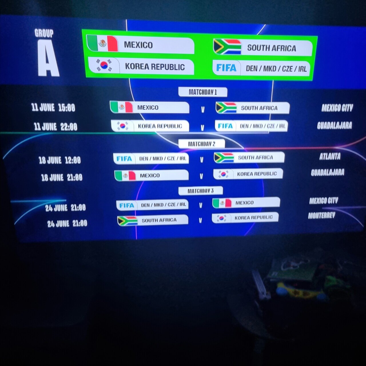 대한민국 북중미 월드컵 시간대 확정