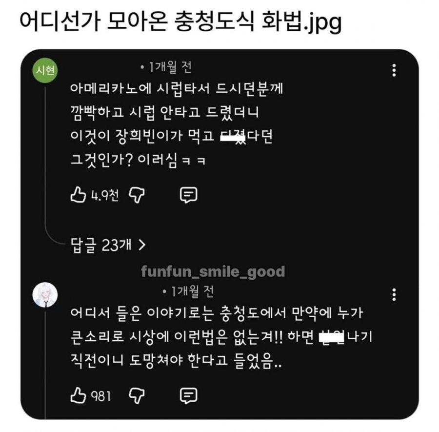 충청도식 화법 모음집