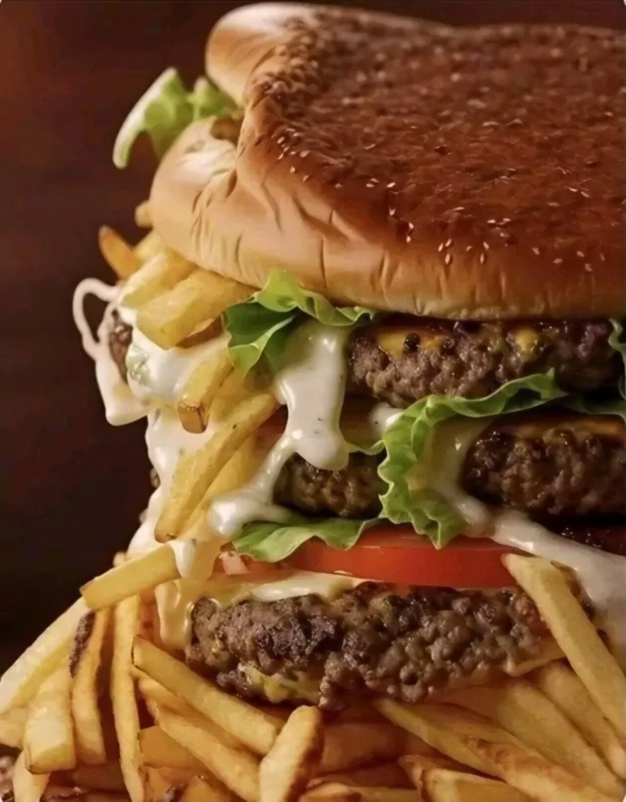 뭔가 위험해 보이는 햄버거 사진