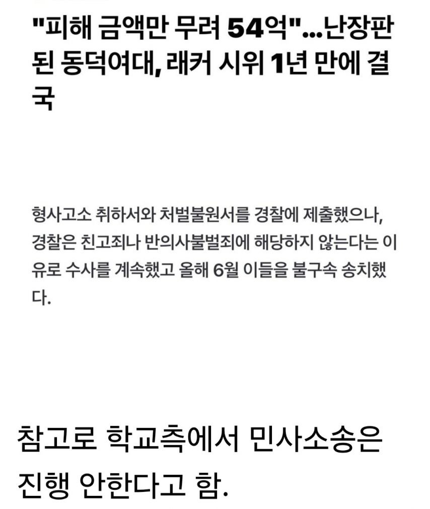 동덕여대 21명 검찰송치