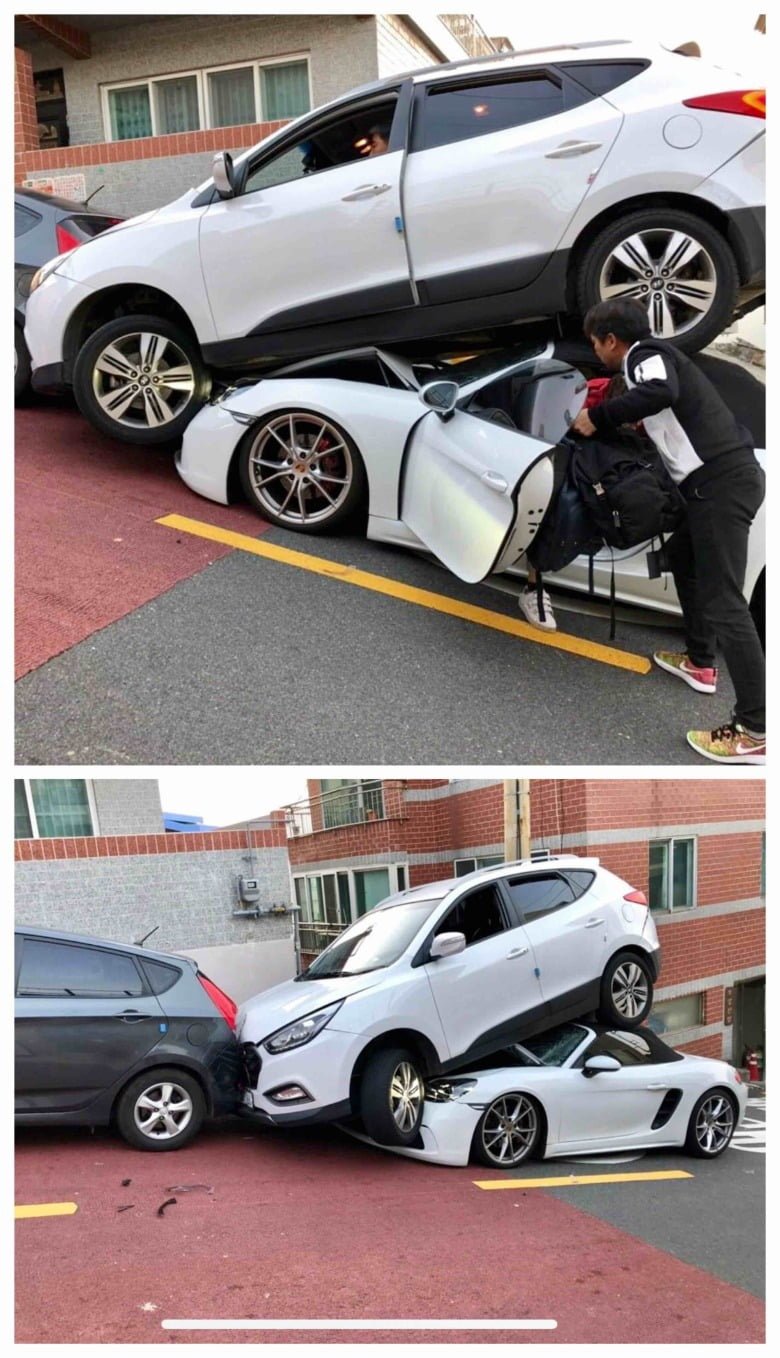 풀악셀 후진 대참사