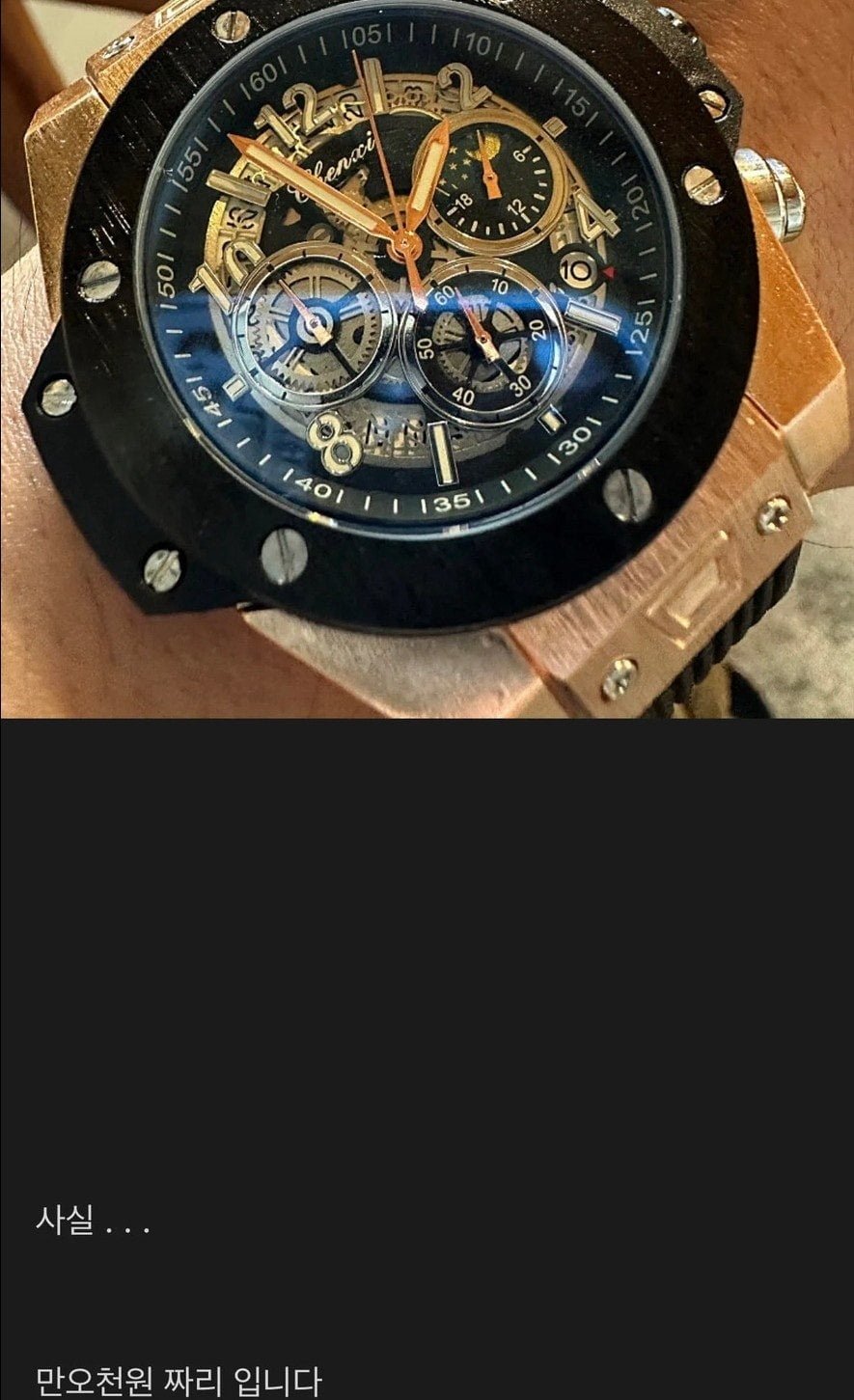 억대 수익 인증 올리던 주식카페 유저의 시계자랑