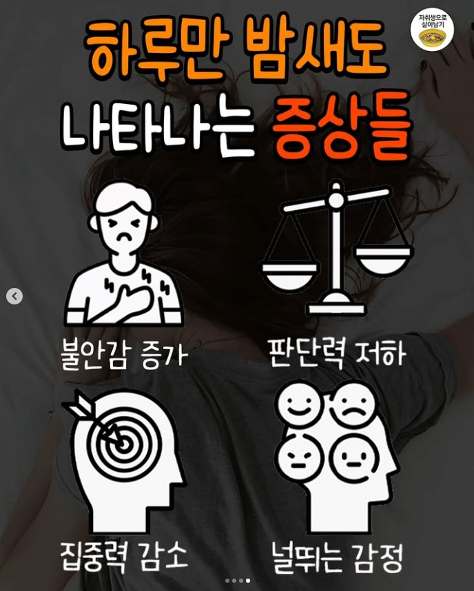 하루만 밤 새도 우리 몸에서 일어난다는 일