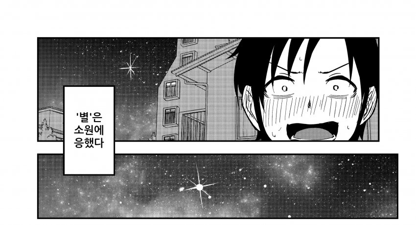 별똥별에 소원 비는 만화