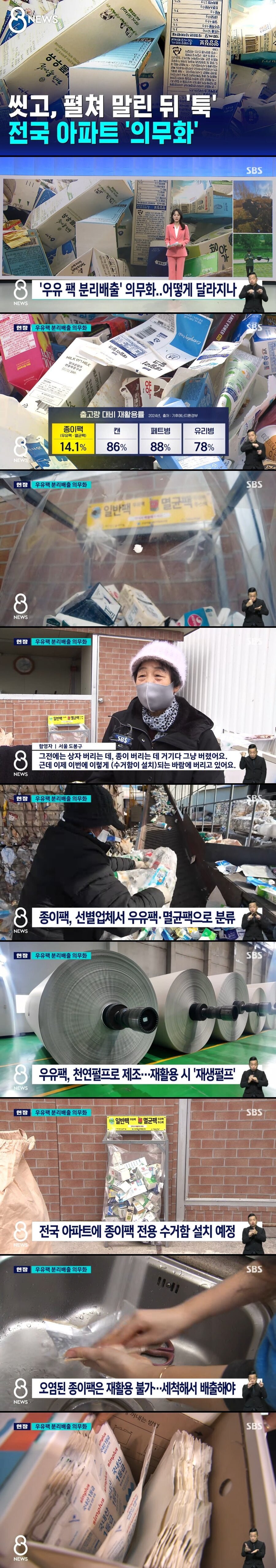 전국 아파트 의무화 되는 우유팩 분리배출.jpg