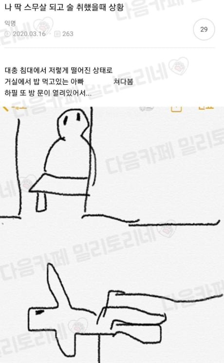 나 딱 스무살 되고 술 취했을 때 상황