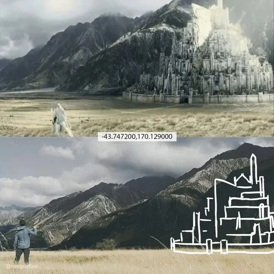 반지의 제왕 촬영장소가서 똑같이 사진찍은 양덕