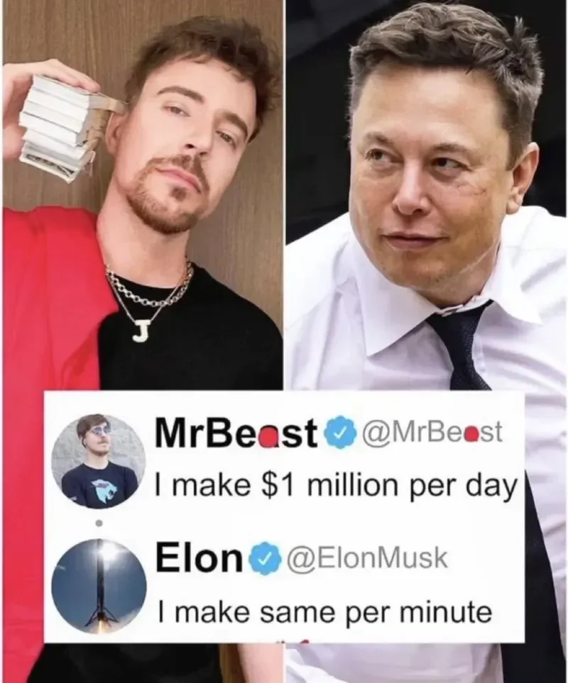 미스터 비스트 X에 일론 머스크 댓글