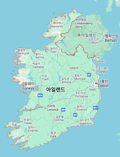 한국과 국토 모양 면적이 비슷한 나라