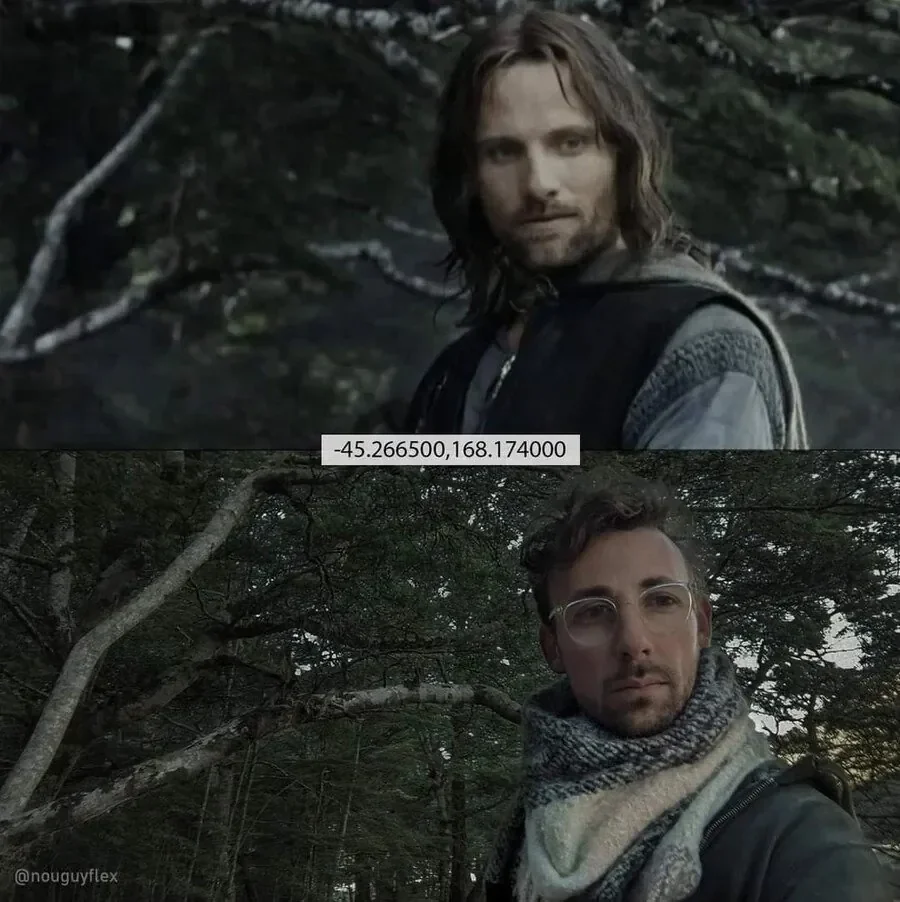 반지의 제왕 촬영장소가서 똑같이 사진찍은 양덕