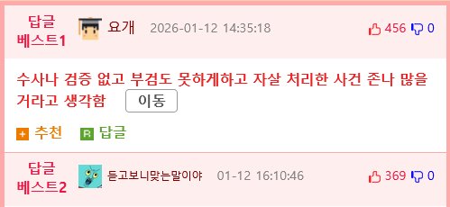 의문 가득한 형사의 죽음