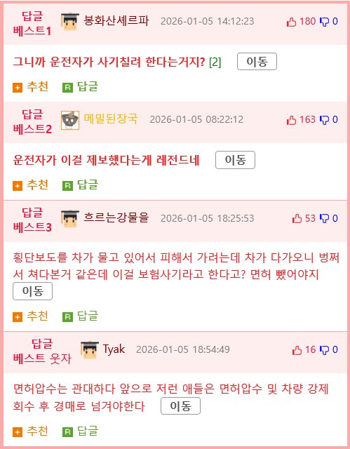 운전자가 보험사기 아니냐고 제보함