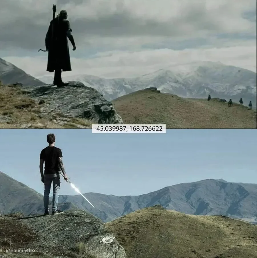 반지의 제왕 촬영장소가서 똑같이 사진찍은 양덕