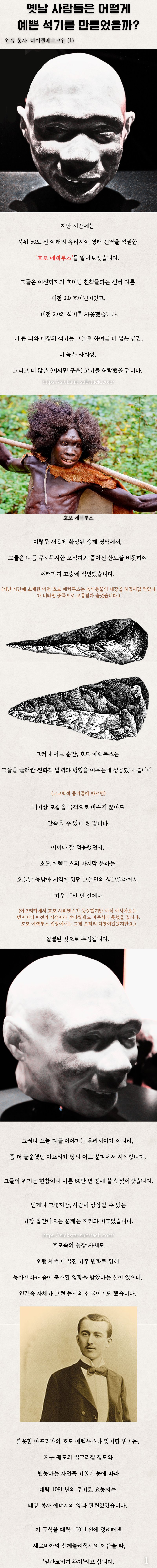 인류7) 옛날 사람들은 어떻게 그렇게 예쁜 석기를 만든걸까?