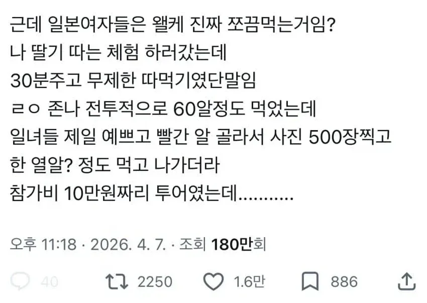 일본 여자들 진짜 적게먹어서 놀란 사람