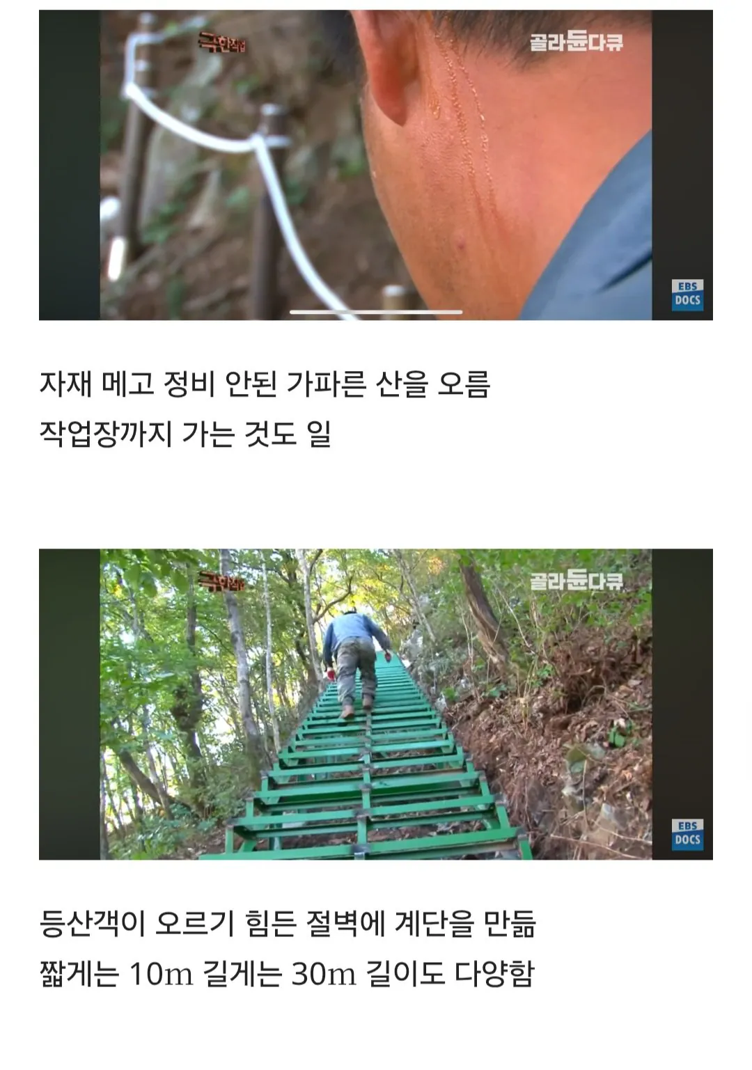 등산로가 만들어지는 과정