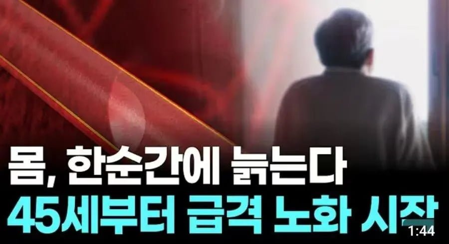 인간이 한순간에 훅가는 나이