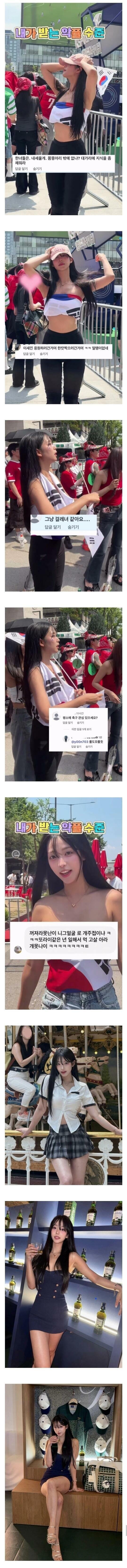 악플받는 광화문 응원녀
