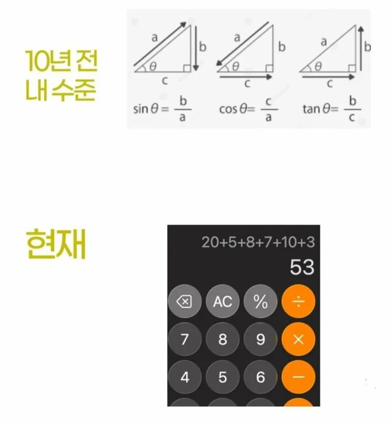 10년 전 내 수준 vs 현재