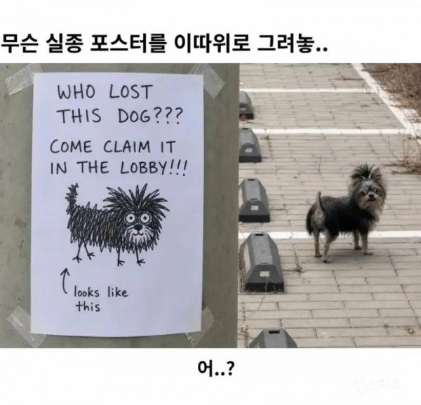 무슨 실종 포스터를 이따위로 그려놓..